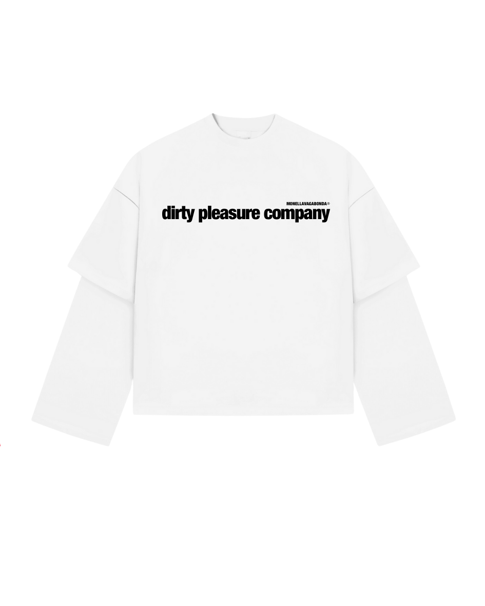 Dirty Pleasure Company Longsleeve White - Black