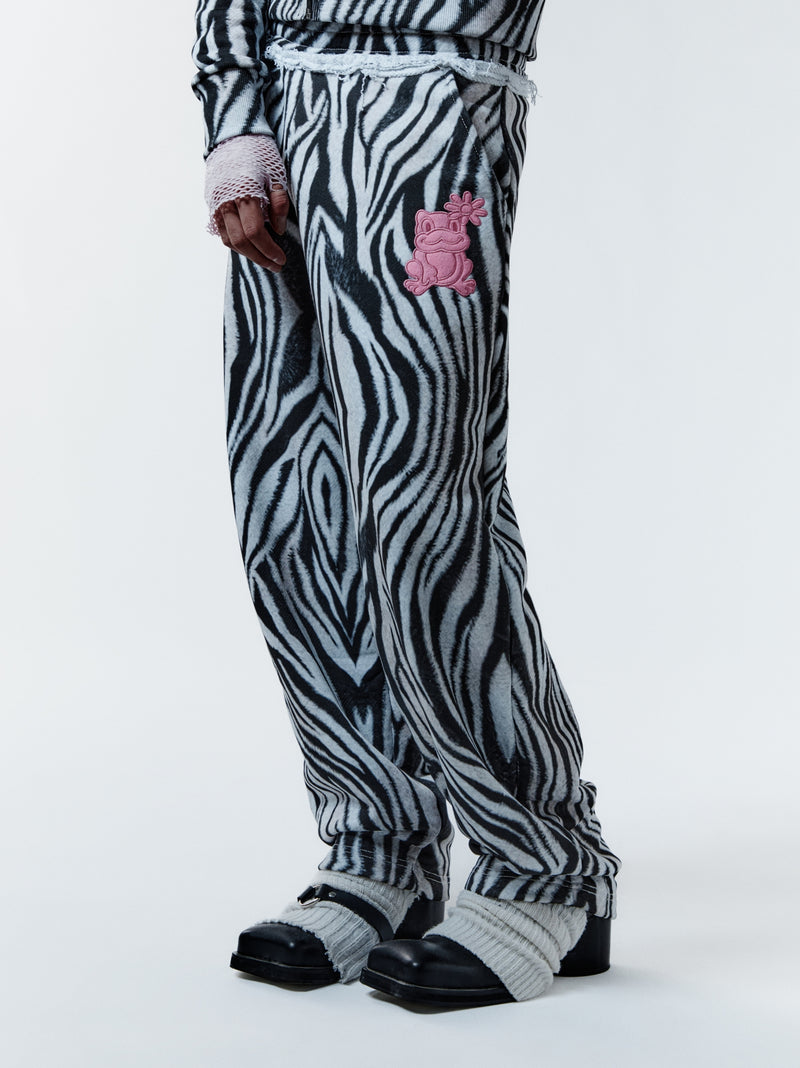 ZEBRA BITE SWEATPANTS - WHITE