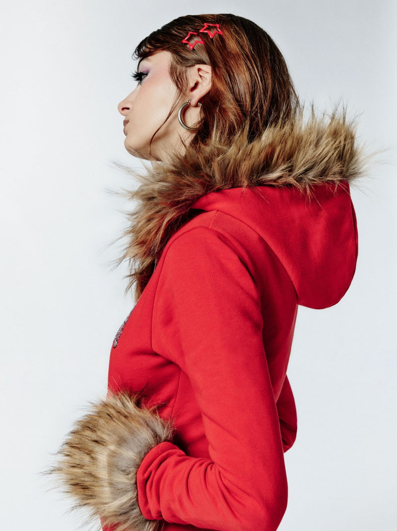 HOT WINTER HOODIE - RED