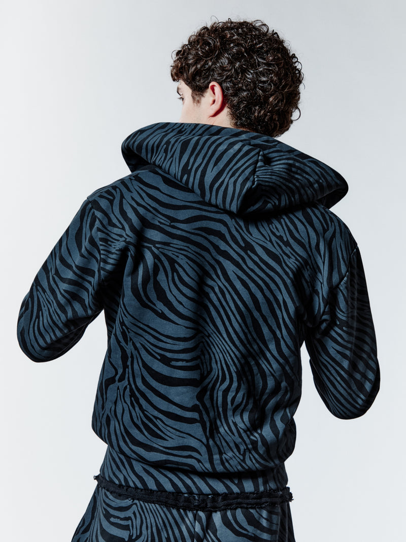 ZEBRA BITE HOODIE - BLACK
