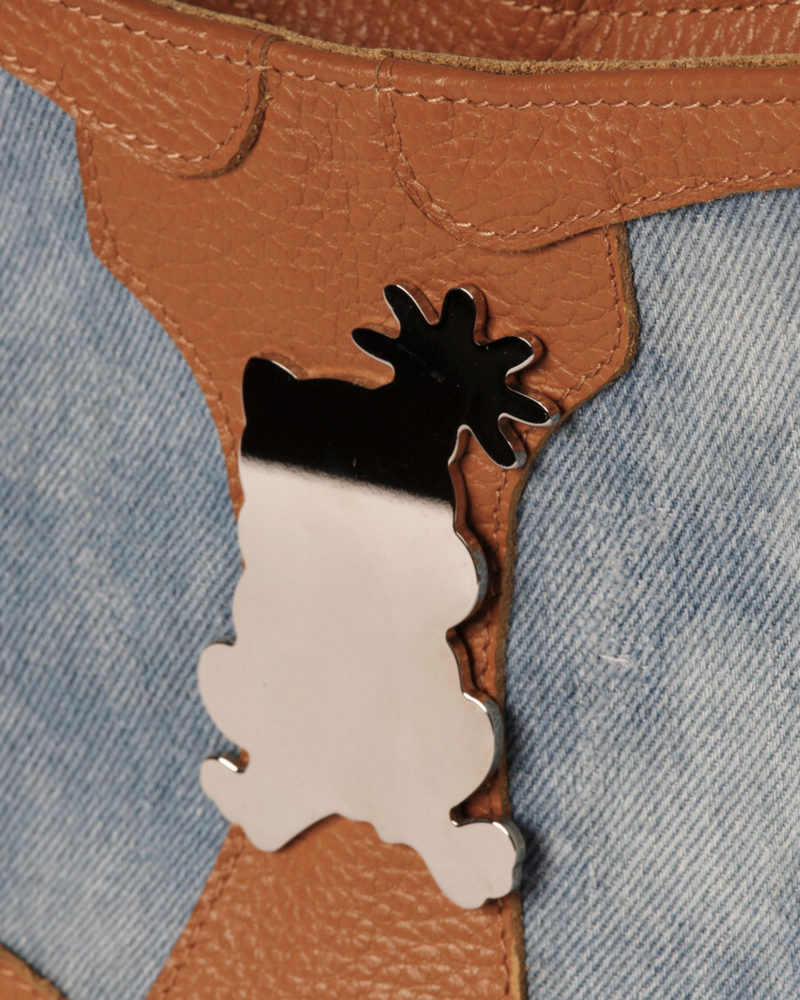 Delulu Leather Bag - Denim Blue