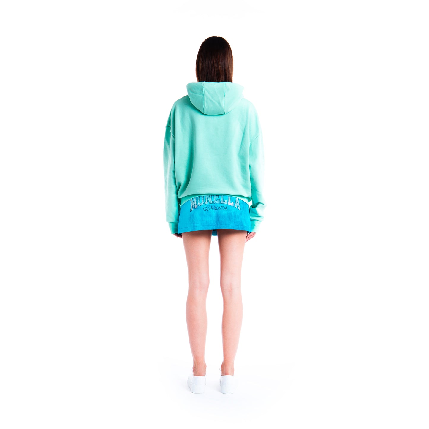 Crystal boxy hoodie - Verde Acqua