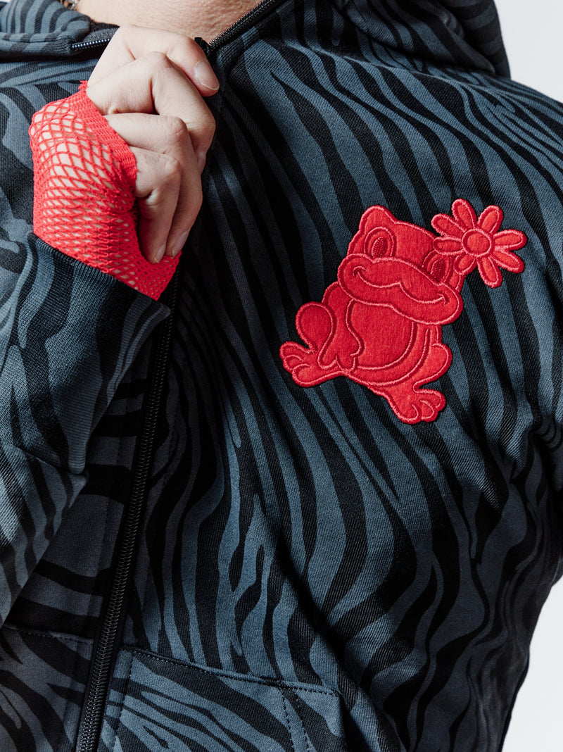 ZEBRA BITE HOODIE - BLACK