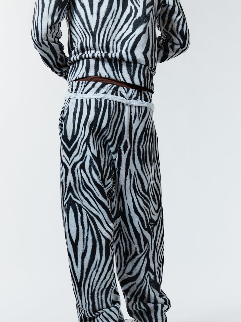 ZEBRA BITE SWEATPANTS - WHITE