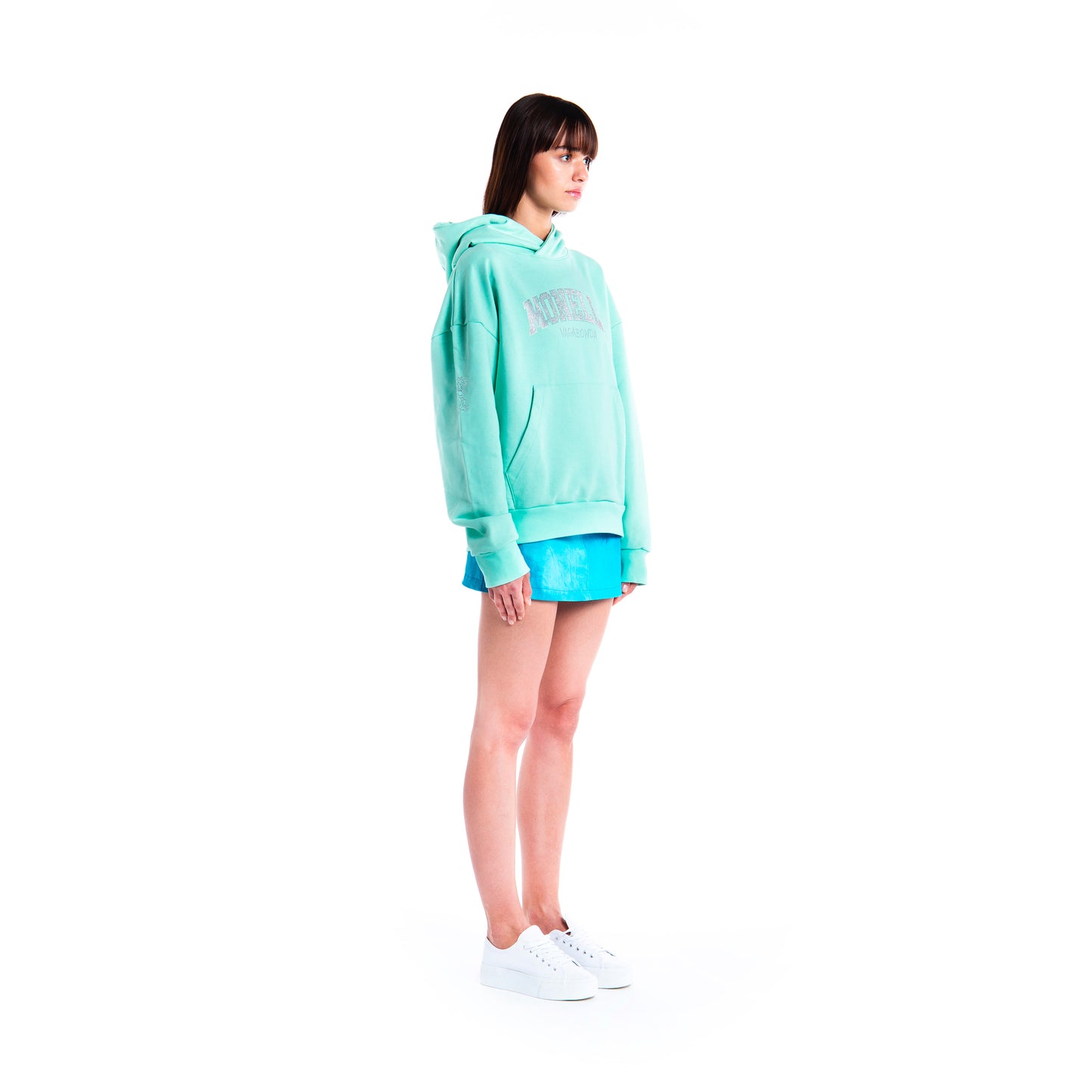 Crystal boxy hoodie - Verde Acqua
