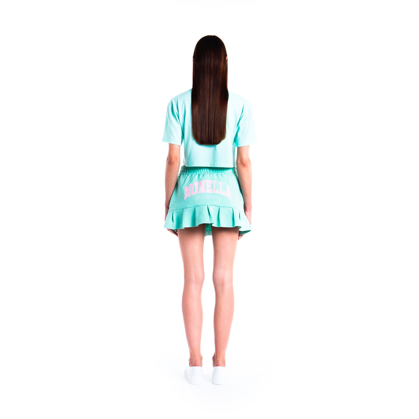 Monella Mini Rouge Skirt - Verde Acqua