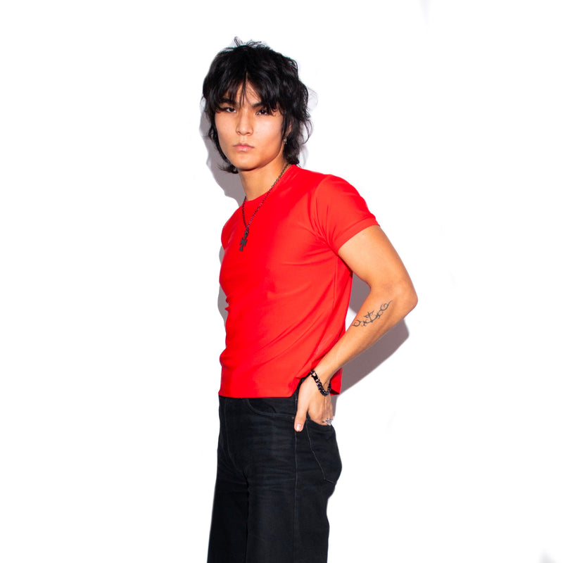 Perfect Crop T-Shirt - Rosso