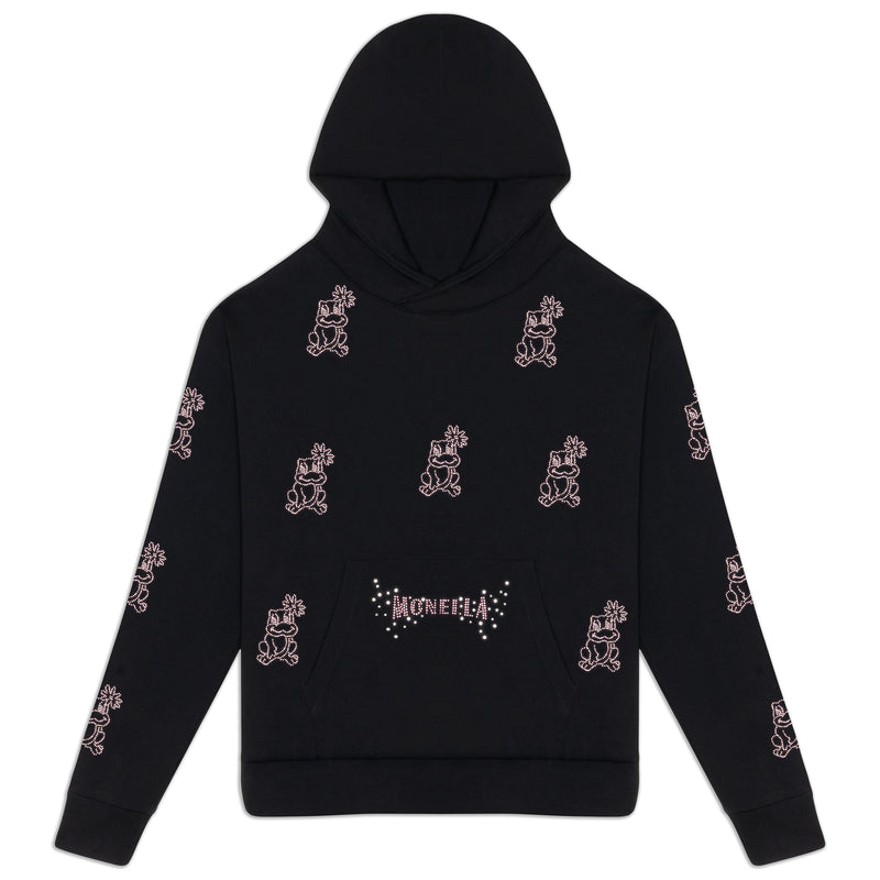 Froggy Crystal Hoodie - Black