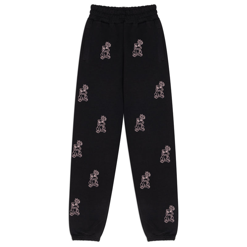 Froggy Crystal Joggers - Black