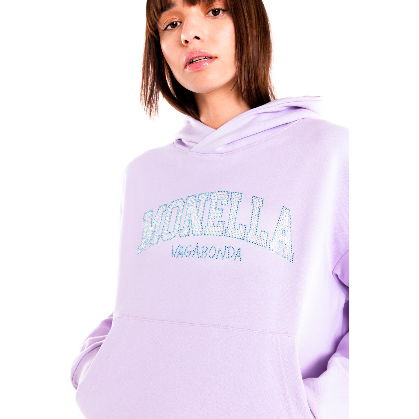 Crystal boxy hoodie - Lilla