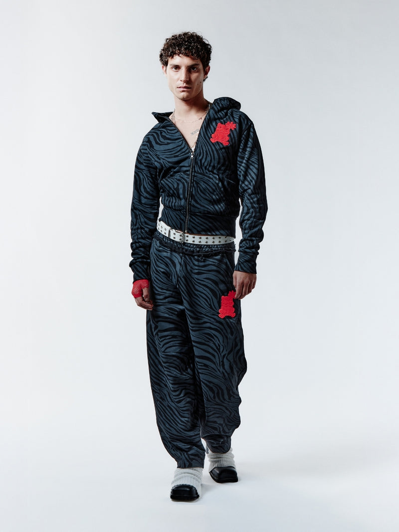 ZEBRA BITE HOODIE - BLACK