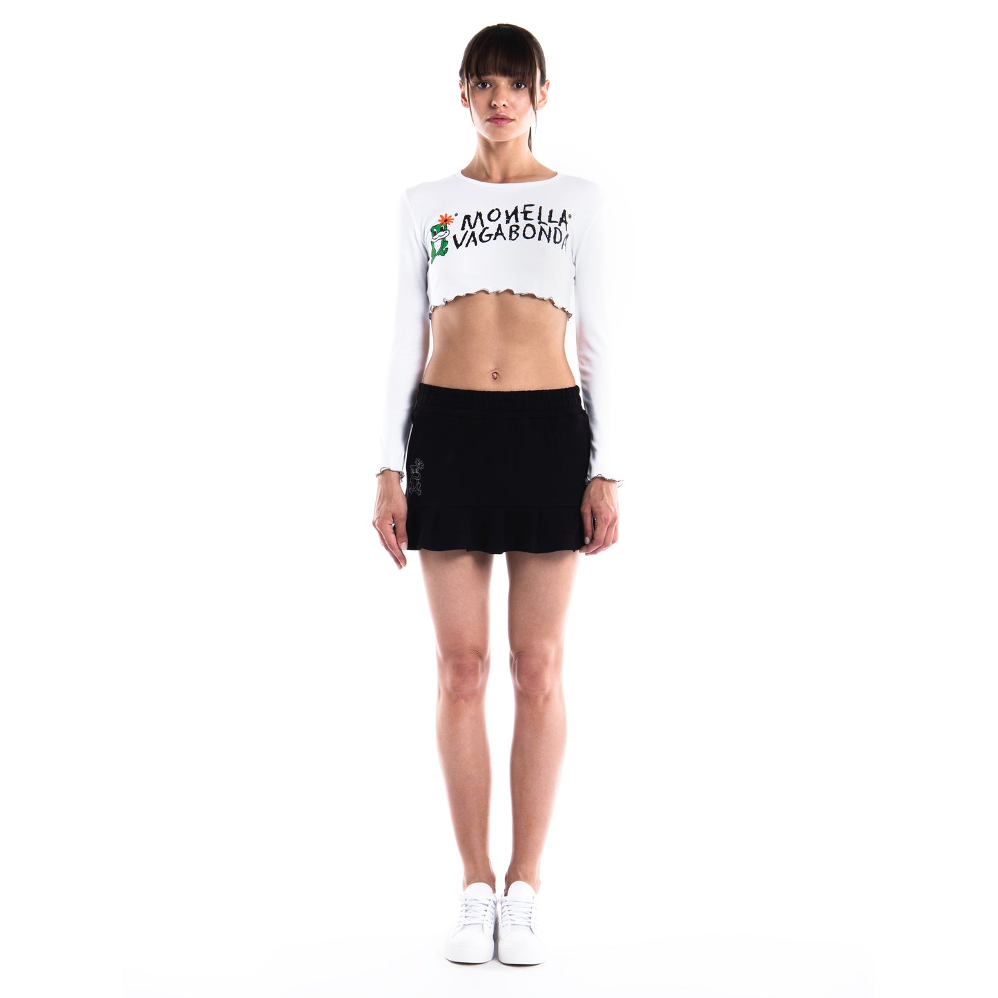 Vintage Cropped shirt Monella Vagabonda - Bianco