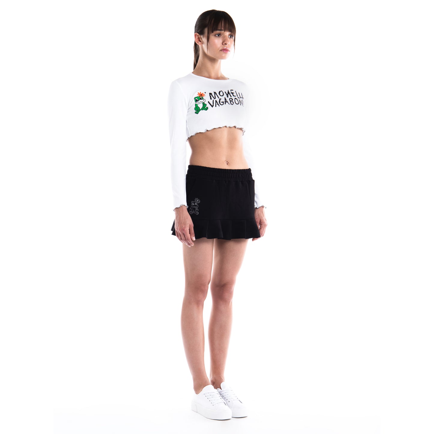 Vintage Cropped shirt Monella Vagabonda - Bianco