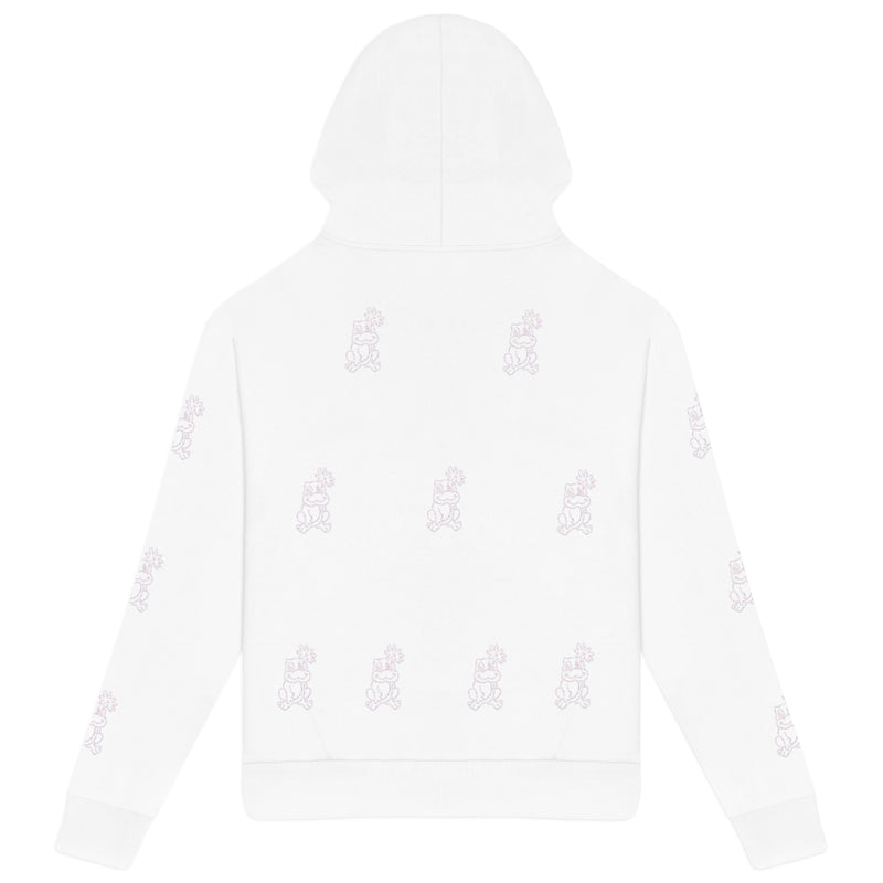 Froggy Crystal Hoodie - White