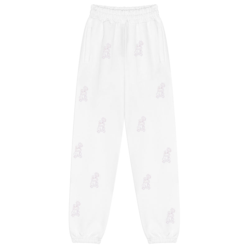 Froggy Crystal Joggers - White