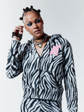 ZEBRA BITE HOODIE - WHITE