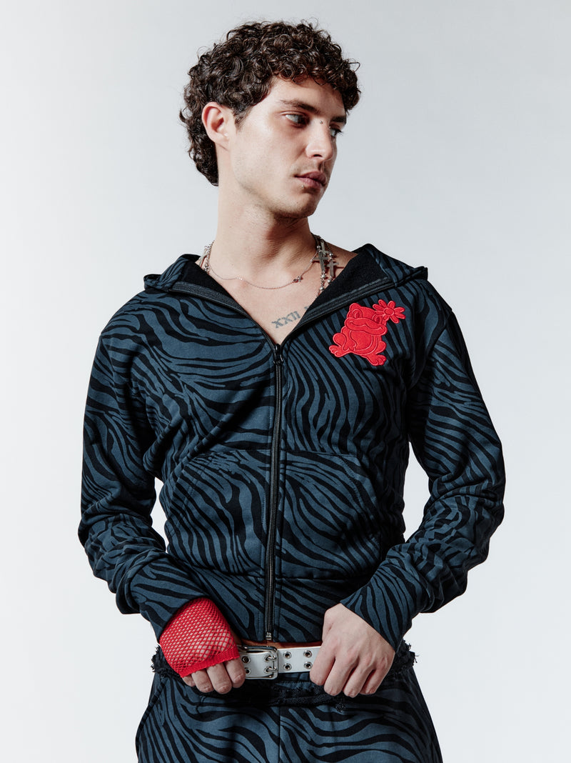 ZEBRA BITE HOODIE - BLACK