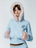 HOT WINTER HOODIE - BABY BLU