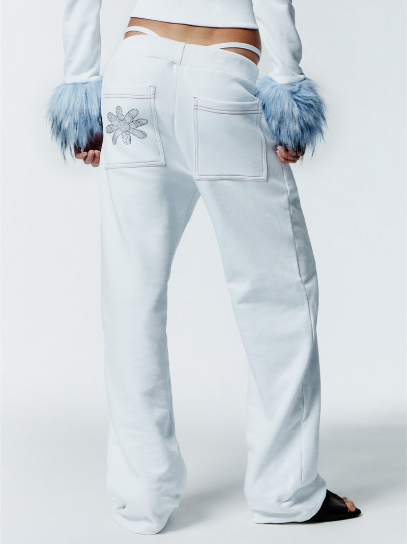 HOT WINTER SWEATPANTS - WHITE