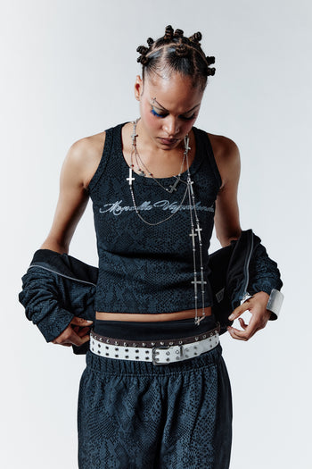 Phyton Crop Zip Hoodie black