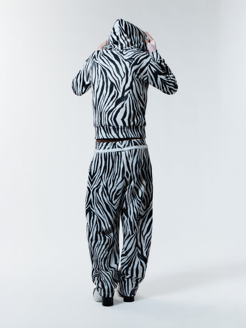 ZEBRA BITE SWEATPANTS - WHITE