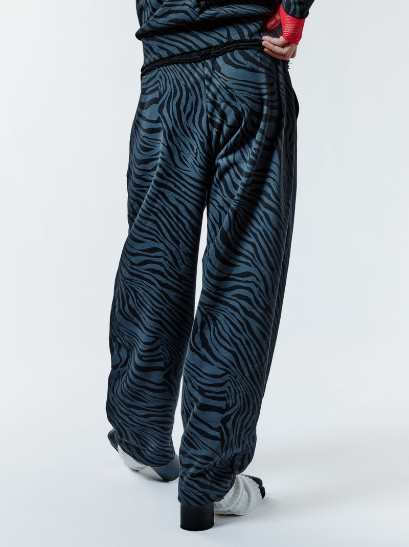 ZEBRA BITE SWEATPANTS - BLACK