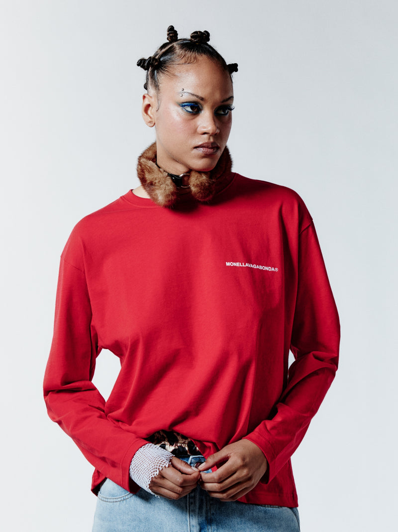 EMOTIONALLY UNAVAILABLE LONGSLEEVE - RED
