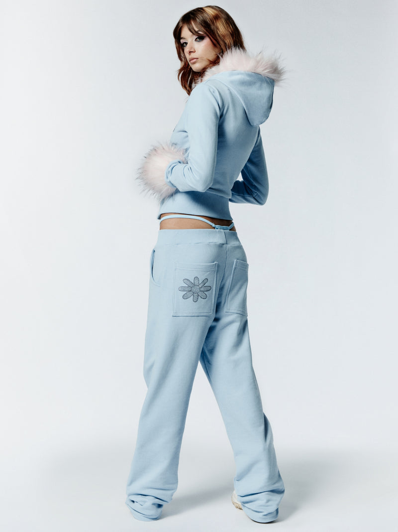 HOT WINTER SWEATPANTS - BABY BLU