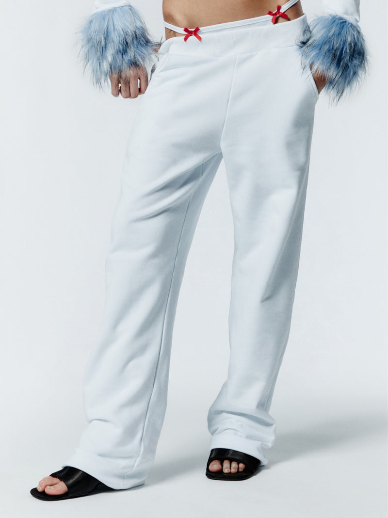 HOT WINTER SWEATPANTS - WHITE