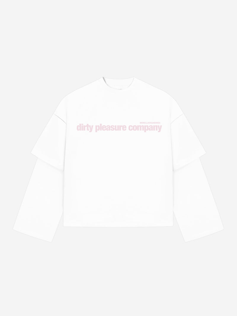 Dirty Pleasure Company Longsleeve White - Pink