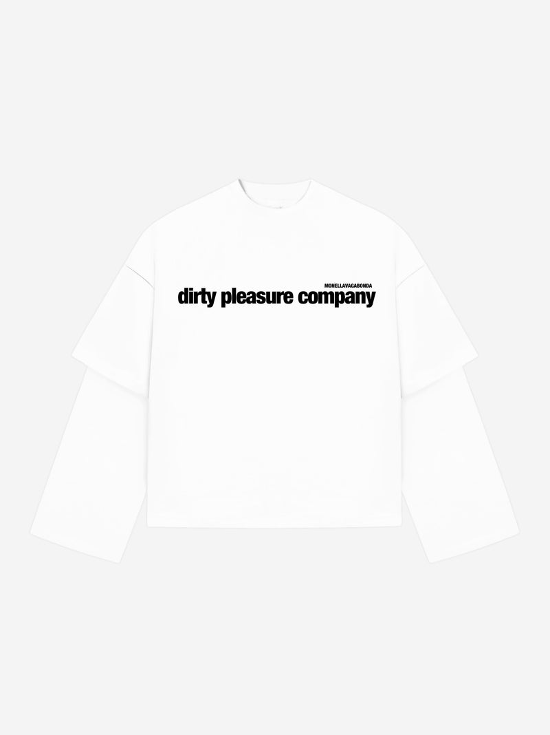 Dirty Pleasure Company Longsleeve White - Black