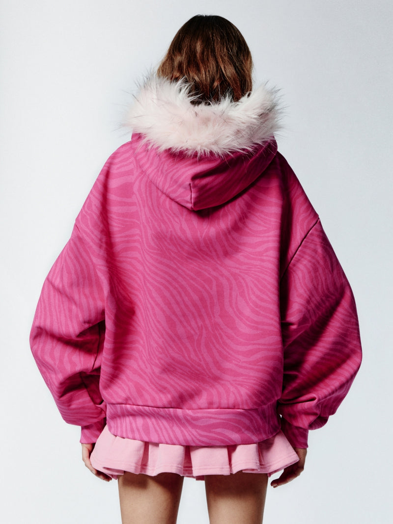 S3XY HOODIE ZEBRA PINK