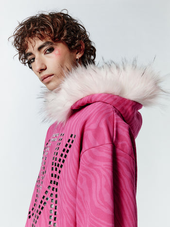 S3XY HOODIE ZEBRA PINK