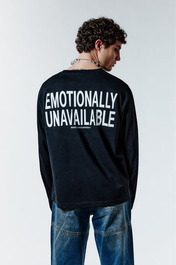 EMOTIONALLY UNAVAILABLE LONGSLEEVE - BLACK