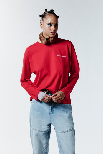 EMOTIONALLY UNAVAILABLE LONGSLEEVE - RED
