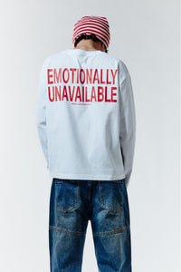 EMOTIONALLY UNAVAILABLE LONGSLEEVE - WHITE