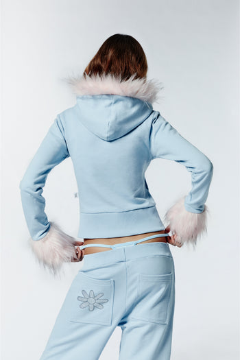 HOT WINTER HOODIE - BABY BLU