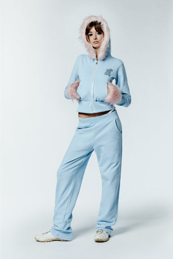 HOT WINTER SWEATPANTS - BABY BLU