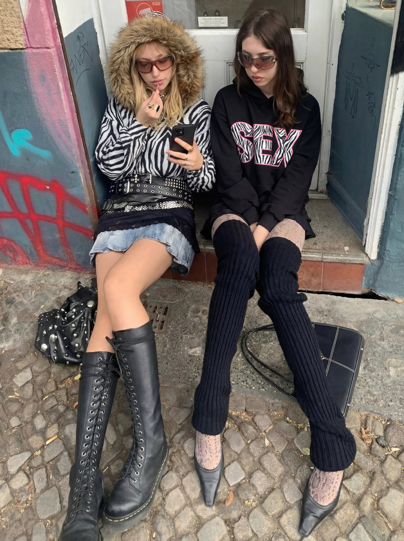 FUR ZEBRA HOODIE