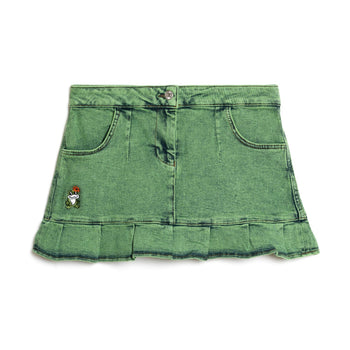 Iconic Monella Denim Skirt - Green