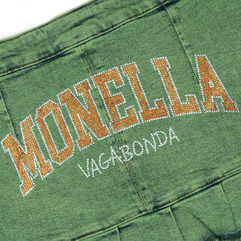 Iconic Monella Denim Skirt - Green