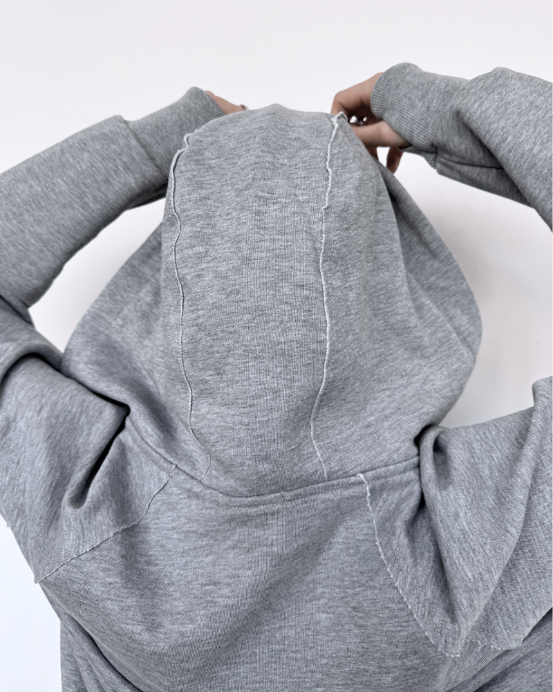 Off-Duty Zip Hoodie Grey