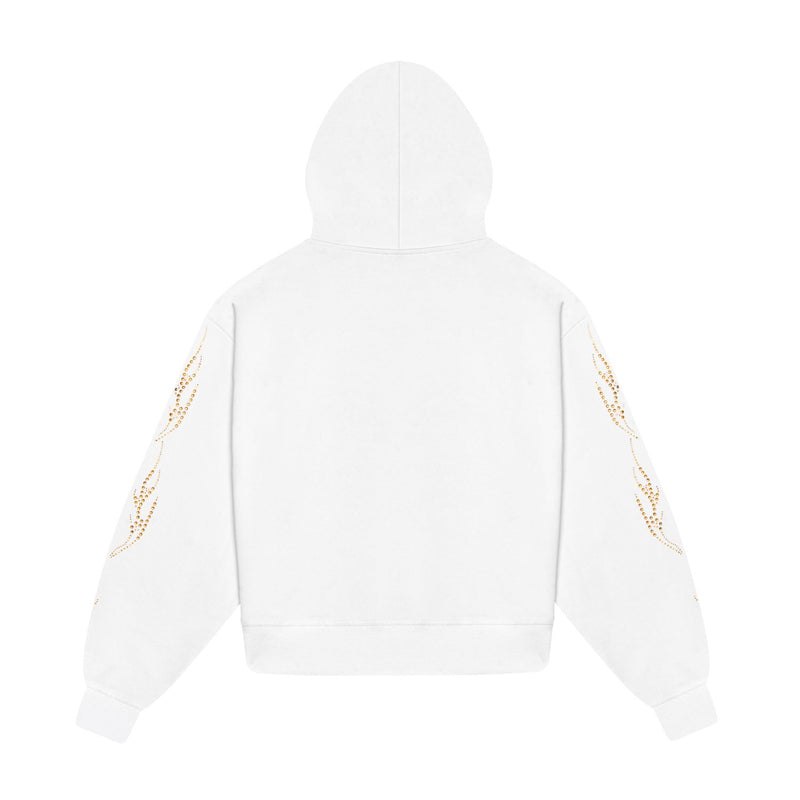 Racing Zip Hoodie - Bianco