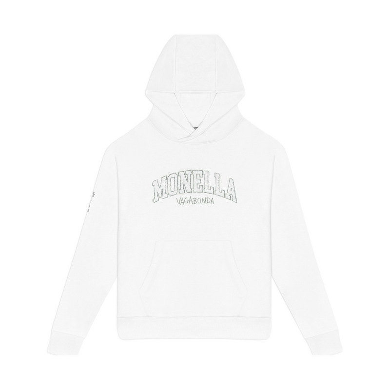Crystal Boxy Hoodie - White