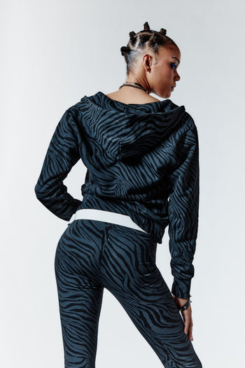 ZEBRA BITE HOODIE - BLACK