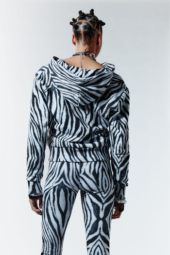 ZEBRA BITE HOODIE - WHITE