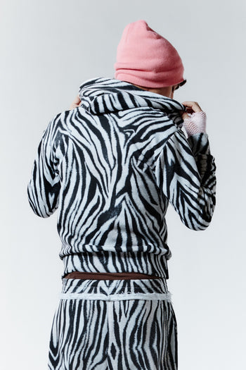 ZEBRA BITE HOODIE - WHITE