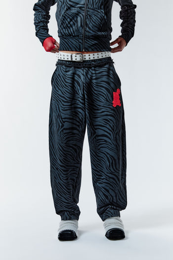 ZEBRA BITE SWEATPANTS - BLACK