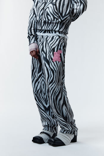 ZEBRA BITE SWEATPANTS - WHITE