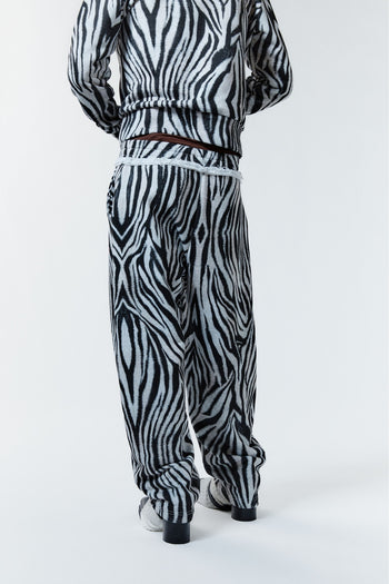 ZEBRA BITE SWEATPANTS - WHITE